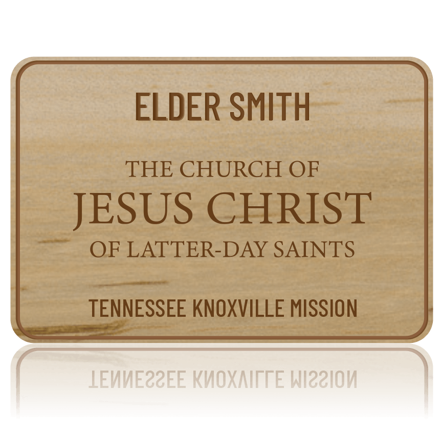 magnet name tag maple